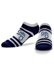 Indianapolis Colts DST Block Stripe Womens No Show Socks