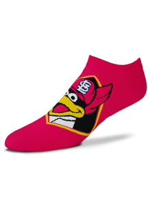 St Louis Cardinals Realistic Mascot Mens No Show Socks