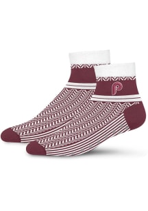 Philadelphia Phillies Cozy Cabin Womens Quarter Socks