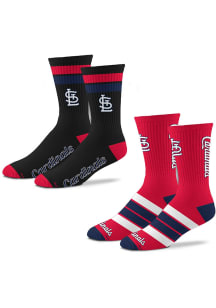 St Louis Cardinals Duo 2 Pack Mens Crew Socks