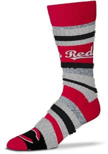 Cincinnati Reds Mountain Stripe Sleep Soft Womens Quarter Socks