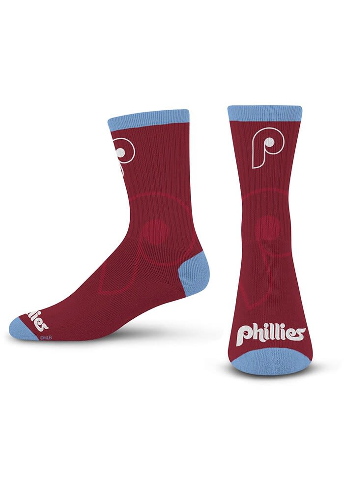 Philadelphia Phillies BLUE Still Fly Mens Crew Socks - 90292747