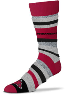 Arkansas Razorbacks Mountain Stripe Sleep Soft Womens Quarter Socks