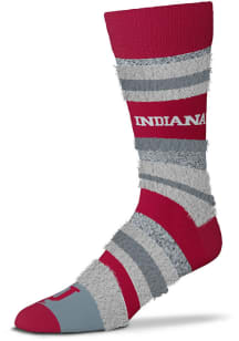 Indiana Hoosiers Mountain Stripe Sleep Soft Womens Quarter Socks