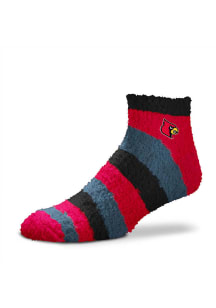 Louisville Cardinals Rainbow II Sleep Soft Womens Quarter Socks