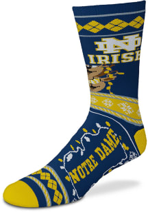 Notre Dame Fighting Irish Sweater Stripe Mens Crew Socks