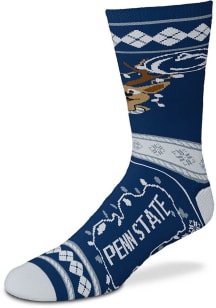 Penn State Nittany Lions Sweater Stripe Mens Crew Socks