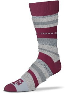 Texas A&amp;M Aggies Mountain Stripe Sleep Soft Womens Quarter Socks