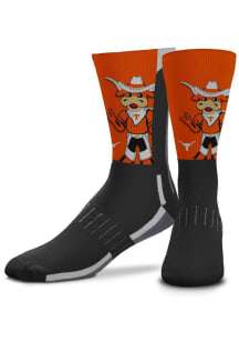 Texas Longhorns Burnt Orange Mascot Snoop Youth Crew Socks