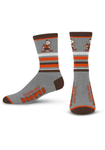 Cleveland Browns 5 Star Marbled Mens Crew Socks