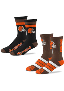 Cleveland Browns Duo 2 Pack Mens Crew Socks