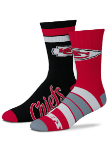 Kansas City Chiefs Duo 2 Pack Mens Crew Socks