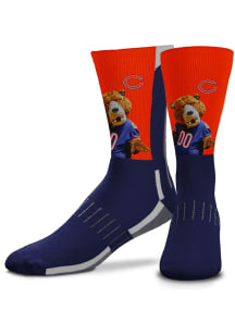 Chicago Bears Navy Blue Mascot Snoop Youth Crew Socks