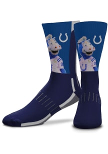 Indianapolis Colts Blue Mascot Snoop Youth Crew Socks