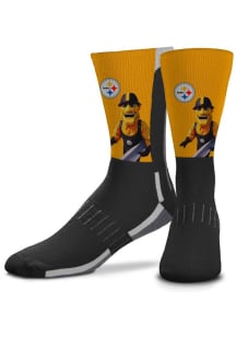 Pittsburgh Steelers Black Mascot Snoop Youth Crew Socks