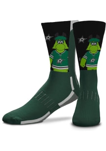 Dallas Stars Green Mascot Snoop Youth Crew Socks