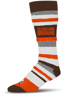 Cleveland Browns Mountain Stripe Sleep Soft Womens Quarter Socks
