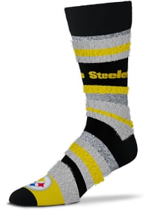 Pittsburgh Steelers Mountain Stripe Sleep Soft Womens Quarter Socks