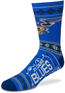 St Louis Blues Sweater Stripe Mens Crew Socks