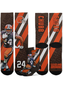 Nick Chubb Cleveland Browns Player Stripe Mens Crew Socks