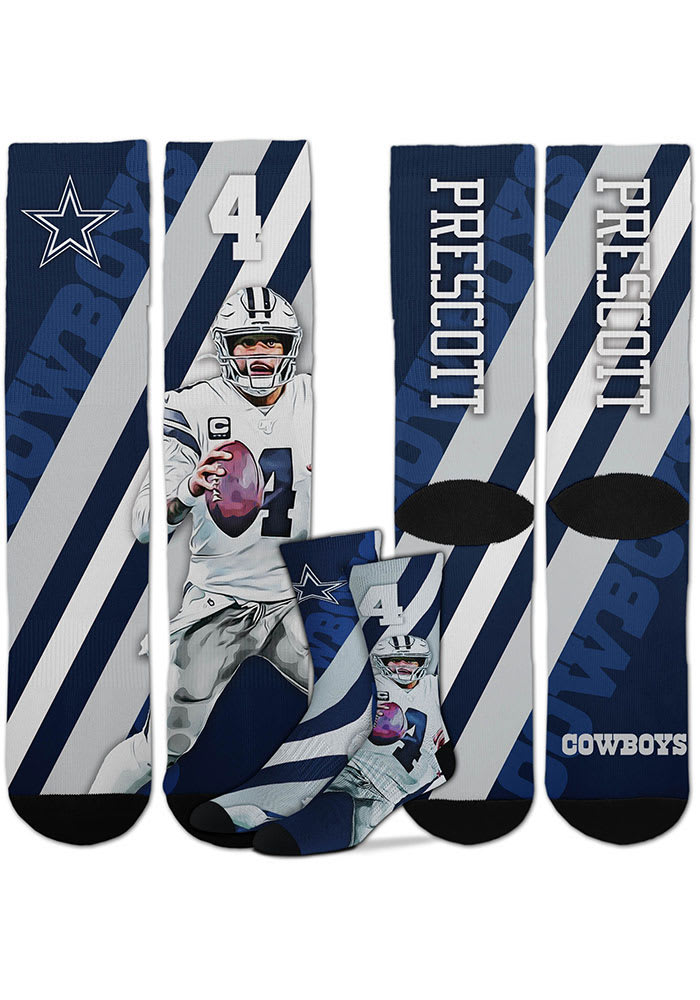 Dak Prescott Dallas Cowboys Player Stripe Mens Crew Socks