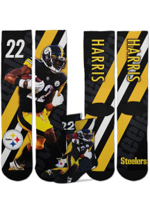 Najee Harris Pittsburgh Steelers Player Stripe Mens Crew Socks