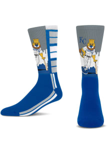 Kansas City Royals Blue Mascot Drip Youth Crew Socks