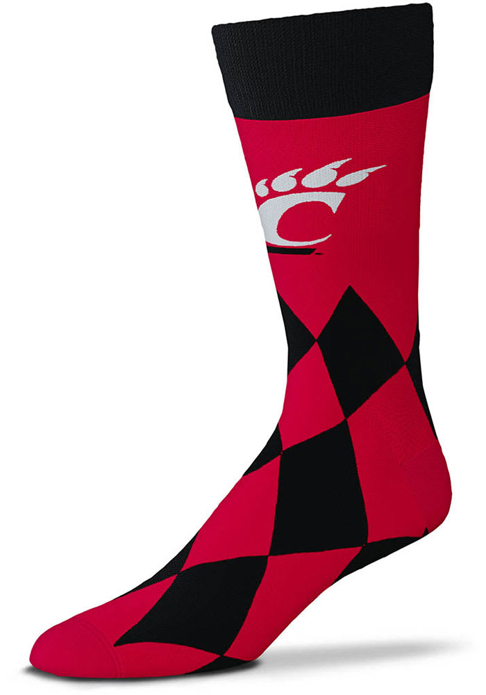 Cincinnati Bearcats Big Diamond Mens Dress Socks