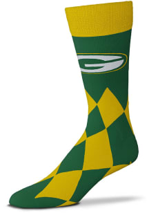 Green Bay Packers Big Diamond Mens Dress Socks