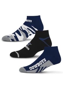 Dallas Cowboys Camo Boom 3pk Mens No Show Socks