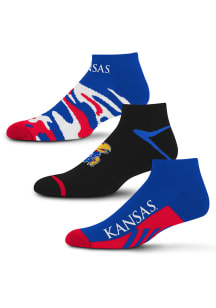 Kansas Jayhawks Camo Boom 3pk Mens No Show Socks