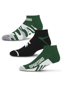 Michigan State Spartans Camo Boom 3pk Mens No Show Socks