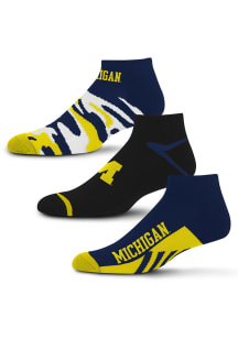 Michigan Wolverines Camo Boom 3pk Mens No Show Socks