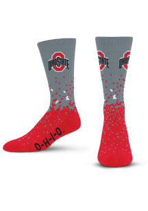 Ohio State Buckeyes Red Spray Zone Youth Crew Socks