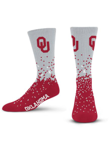 Oklahoma Sooners Red Spray Zone Youth Crew Socks