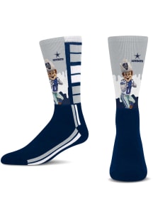 Dallas Cowboys Blue Mascot Drip Youth Crew Socks