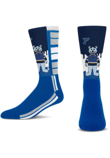 St Louis Blues Blue Mascot Drip Youth Crew Socks