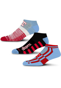 Texas Rangers Cooperstown Stripe Stack 3pk No Show Socks Mens No Show Socks