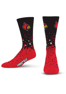 Louisville Cardinals Spray Zone Mens Crew Socks