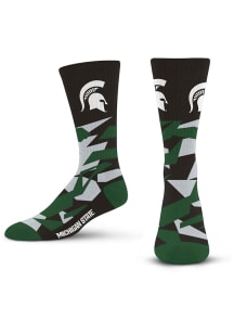 Michigan State Spartans Shattered Camo Mens Crew Socks