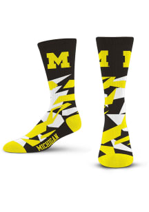 Michigan Wolverines Shattered Camo Mens Crew Socks