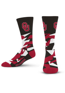 Oklahoma Sooners Shattered Camo Mens Crew Socks