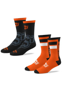 Oklahoma State Cowboys Double Duo 2 Pack Mens Crew Socks