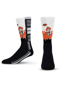 Oklahoma State Cowboys Mascot Drip Mens Crew Socks