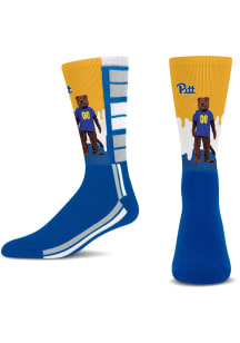 Pitt Panthers Mascot Drip Mens Crew Socks