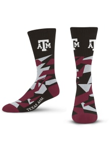 Texas A&amp;M Aggies Shattered Camo Mens Crew Socks