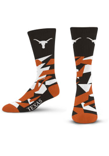 Texas Longhorns Shattered Camo Mens Crew Socks