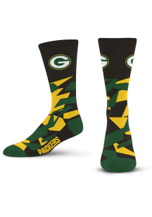 Green Bay Packers Shattered Camo Mens Crew Socks