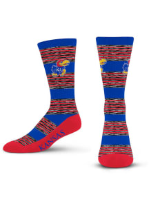 Kansas Jayhawks RMC Multi Stripe Mens Dress Socks