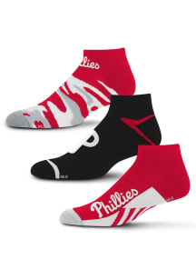 Philadelphia Phillies Camo Boom 3 Pack Mens No Show Socks